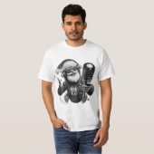 Abstracte Fusie: Donker T-Shirt Ontwerp (Voorkant volledig)