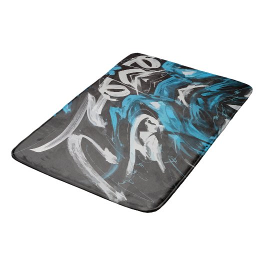 Abstracte fusie: Kleurspatten en Dynamische lijnen Badmat (Gekanteld)