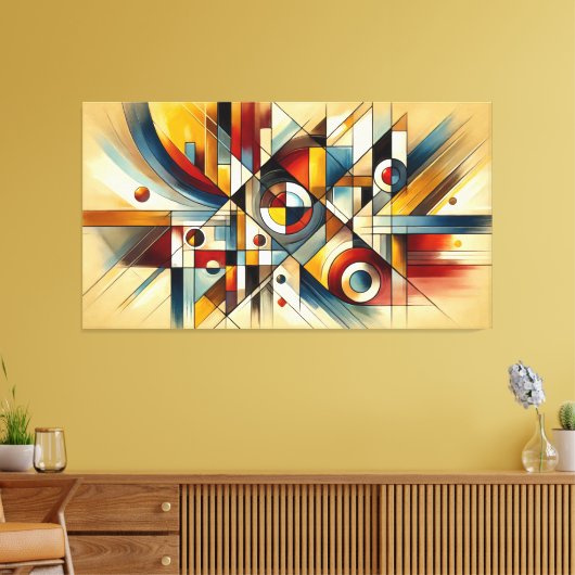Abstracte Fusion – Limited Edition kunstwerk Canvas Afdruk (Insitu (Woonkamer))