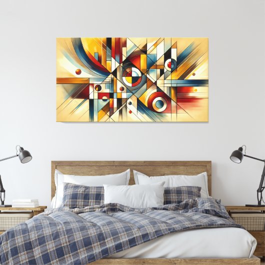 Abstracte Fusion – Limited Edition kunstwerk Canvas Afdruk (Insitu (Slaapkamer))