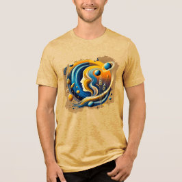 Abstracte Fusion – Mixed Media Digital Art T-shirt