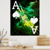 ABSTRACTE GALAXY-ACES VAN SPADE POSTER (Keuken)