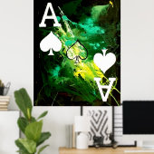 ABSTRACTE GALAXY-ACES VAN SPADE POSTER (Thuiskantoor)