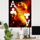 ABSTRACTE GALAXY-ACTIES VAN CLUBS POSTER (Thuiskantoor)