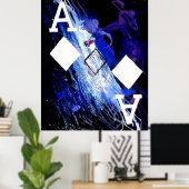 ABSTRACTE GALAXY-ACTIES VAN DIAMONDEN POSTER (Thuiskantoor)