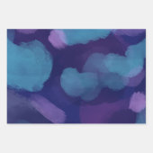 Abstracte galaxy paint waterverf roze blauw paarse inpakpapier vel (Voorkant)