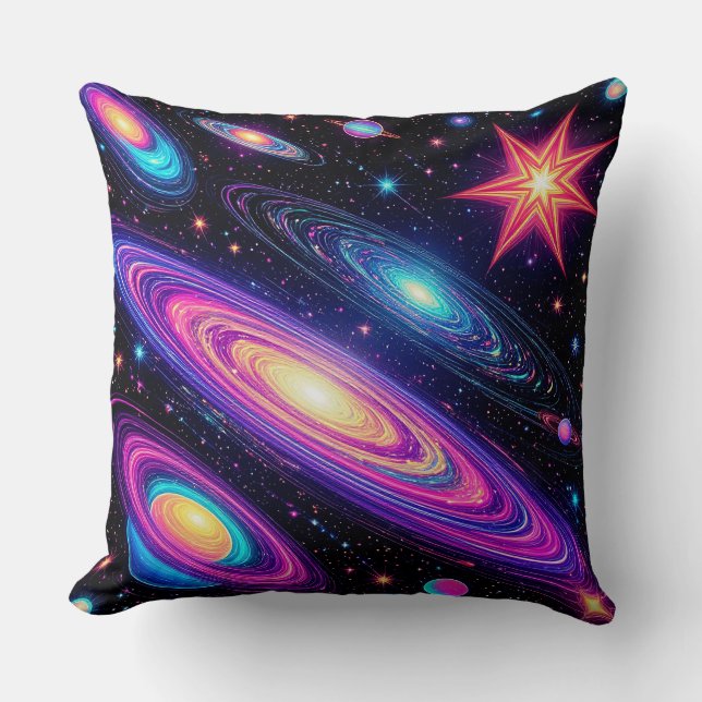 Abstracte galaxyscene met sterren, planeten kussen (Voorkant)