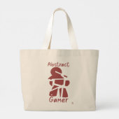 Abstracte Gamer Fun Broken Meeple Cool Art Grote Tote Bag (Achterkant)