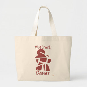 Abstracte Gamer Fun Broken Meeple Cool Art Grote Tote Bag