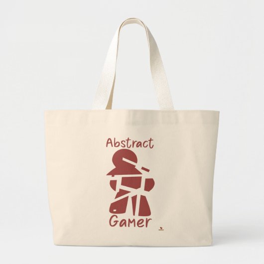Abstracte Gamer Fun Broken Meeple Cool Art Grote Tote Bag (Voorkant)