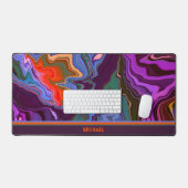 Abstracte Gamer Moderne Mannelijke Design Naam Bureaumat (Keyboard & Muis)