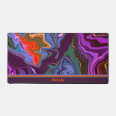 Abstracte Gamer Moderne Mannelijke Design Naam Bureaumat (Voorkant)