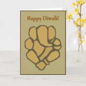 Abstracte Ganesh Diwali-Kaart Kaart (Gele Bloem)