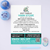 Abstracte garens, winkeltje met tinten, winkel met flyer (Enkel)