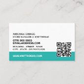 Abstracte garens, winkeltje met tinten, winkel met visitekaartje (Achterkant)