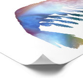 Abstracte garnalensilhouet poster (Hoek)