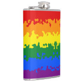 Abstracte Gay Pride Flag Heupfles (Rechts)