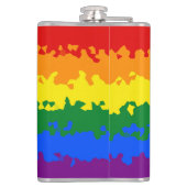 Abstracte Gay Pride Flag Heupfles (Achterkant)