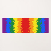 Abstracte Gay Pride Flag Yogamat (Achterkant (horizontaal))