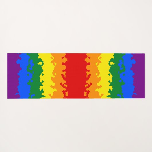 Abstracte Gay Pride Flag Yogamat (Achterkant (horizontaal))