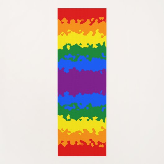 Abstracte Gay Pride Flag Yogamat (Voorkant)