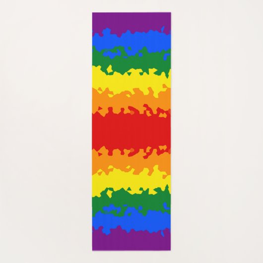 Abstracte Gay Pride Flag Yogamat (Achterkant)