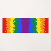 Abstracte Gay Pride Flag Yogamat (Voorkant (horizontaal))