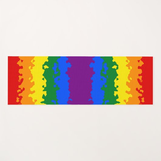 Abstracte Gay Pride Flag Yogamat (Voorkant (horizontaal))