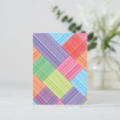 Abstracte geblokkeerde strepen briefkaart (Staand voorkant)