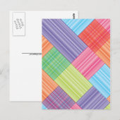 Abstracte geblokkeerde strepen briefkaart (Voorkant / Achterkant)