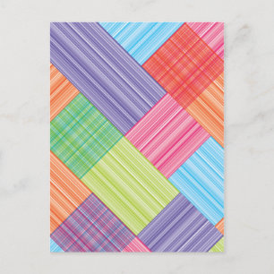Abstracte geblokkeerde strepen briefkaart