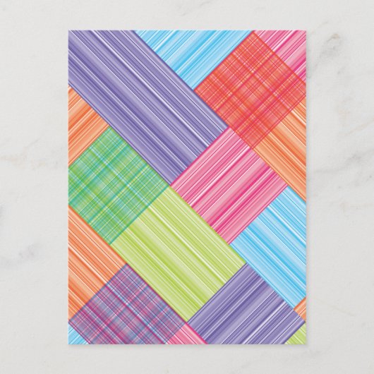 Abstracte geblokkeerde strepen briefkaart (Voorkant)