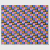 Abstracte geblokte patronen cadeaupapier (Vlak)