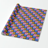 Abstracte geblokte patronen cadeaupapier (Uitgerold)