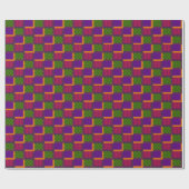 Abstracte geblokte patronen cadeaupapier (Vlak)
