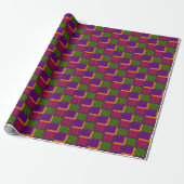 Abstracte geblokte patronen cadeaupapier (Uitgerold)