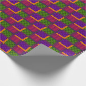 Abstracte geblokte patronen cadeaupapier (Hoek)