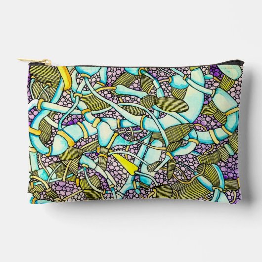 Abstracte Gebogen Buizen Pijpen Draden Tekening Etui (Voorkant)