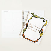 Abstracte gebogen gekleurde omtrek omslag planner (Display)