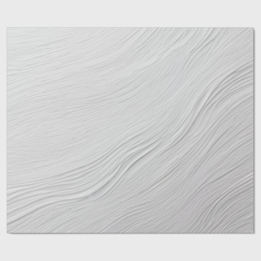 Abstracte gebogen golven in witte tinten cadeaupapier (Vlak)