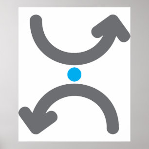 Abstracte Gebogen Pijlen Uitwisselen Symbolische S Poster