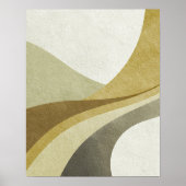 Abstracte gebogen vormen wanddecoratie voor slaapk poster (Voorkant)