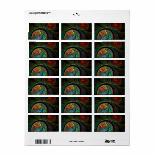 Abstracte geboorte etiket (Full Sheet)