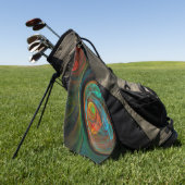 Abstracte geboorte golfhanddoek (Groen)