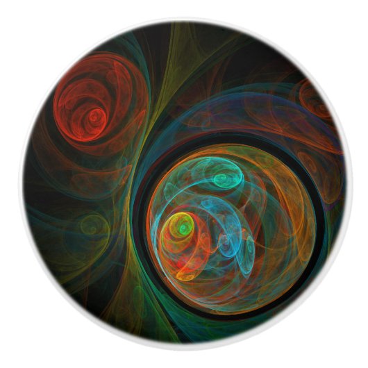 Abstracte geboorte keramische knop (Voorkant)