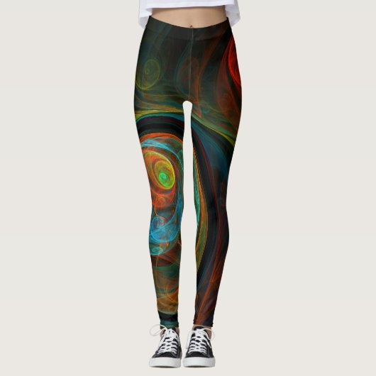 Abstracte geboorte leggings (Voorkant)