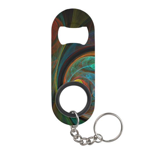 Abstracte geboorte mini flessenopener (Achterkant)