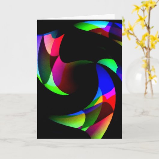 Abstracte geboortedag kaart (Gele Bloem)