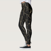 Abstracte geborstelde Leggings van Joya Eve (Links)