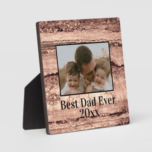 Abstracte gebrande sienna marmer graniet gepersona fotoplaat (Voorkant)